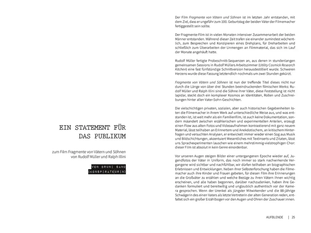 Ausschnitt aus dem Buch, zwei Seiten