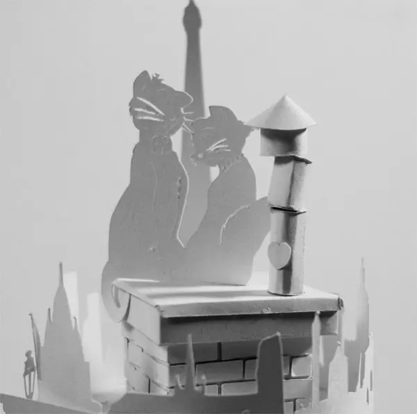Aristocats Szene aus Papier